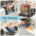 thumbnail image 2 of Yayeee 6 Pack Kitchen Dish Cloths Set for Washing Soft Drying Absorbent Microfiber Towels, Blue Dog Artist, 2 of 9