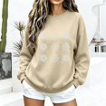 thumbnail image 2 of Jsaierl Merry Christmas Sweatshirts Womens Funny Snowflake Graphic Sweatshirt Ladies Soft Pullover Round Neck Holiday Long Sleeve Tops S-2XL, 2 of 6