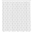 thumbnail image 3 of Ambesonne Geometric Shower Curtain, Lines Shapes with Squares, 69"Wx70"L, Black and White, 3 of 3