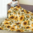 thumbnail image 6 of Vsdgher Scottish Plaid Sunflower Ultra-Soft Micro flannel Blanket Throw Blankets for Couch Sofa, Bed (4 sizes)-60"x50", 6 of 7