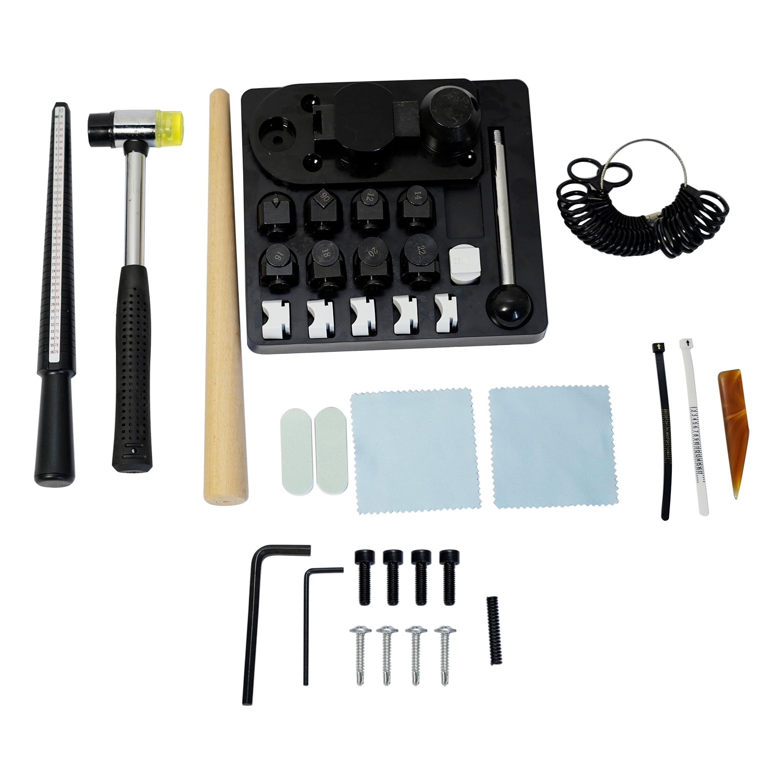 Ring Bending Tool, Ring Bending Machine Ring Bender Making Tool Kit Ring Bender with Nylon Dies Ring Making Tool, Ring Measurement Tool, Multi-Functional Ring Earring Bending Tool Jewelry Making Tool