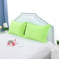 thumbnail image 3 of PiccoCasa 2Pcs 300 Thread Count Cotton Oxford Pillowcases, Soft Pillow Shams, Queen(20"x30"), Green, 3 of 7