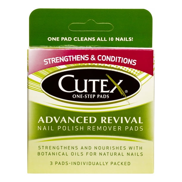 Cutex Cutex One Step Pads Nail Polish Remover Pads, Advanced Revival