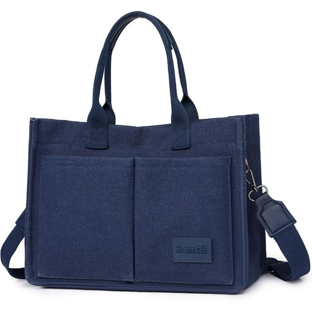 LHSHID Canvas Tote Bag for Women,Laptop Bag Work Tote Bag Women Crossbody Purse Handbag Shoulder Travel Messenger Gym Tote
