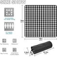 thumbnail image 3 of GZHJMY White Black Plaid Large Picnic & Outdoor Beach Blanket, Waterproof Foldable Sandproof 3-Layer Picnic Mat for Camping,Hiking,Travel,Park,Concerts,78"X 78", 3 of 6