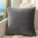 thumbnail image 5 of Juego de 2 fundas de almohada decorativas de terciopelo, conjunto de textura cuadrada, funda de almohada para sofá y dormitorio, 5 of 5