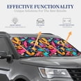thumbnail image 3 of KLL Vibrant Graffiti Urban Art Windshield Sun Shade 2-Piece Foldable Car Front Window Sunshade for Most Sedans SUV Truck- Large, 3 of 5