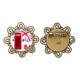 thumbnail image 1 of Gran Bretaña, Londres, Reino Unido, pabellón rojo cabina telefónica Broche de flores, regalo de joyería para mujeres y niñas Unbranded M, 1 of 3