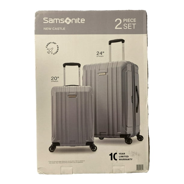 beschaving bon steenkool Samsonite New Castle Hardside Spinner Luggage 2-Piece Set, Silver -  Walmart.com