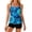 Blue, variant on JULMCOMO Tankini Swimsuits for Women Floral Print Scoop Neck Adjustable Spaghetti Strap Bathing Suit Summer Beach Two Piece Swimsuit Mint Green XL