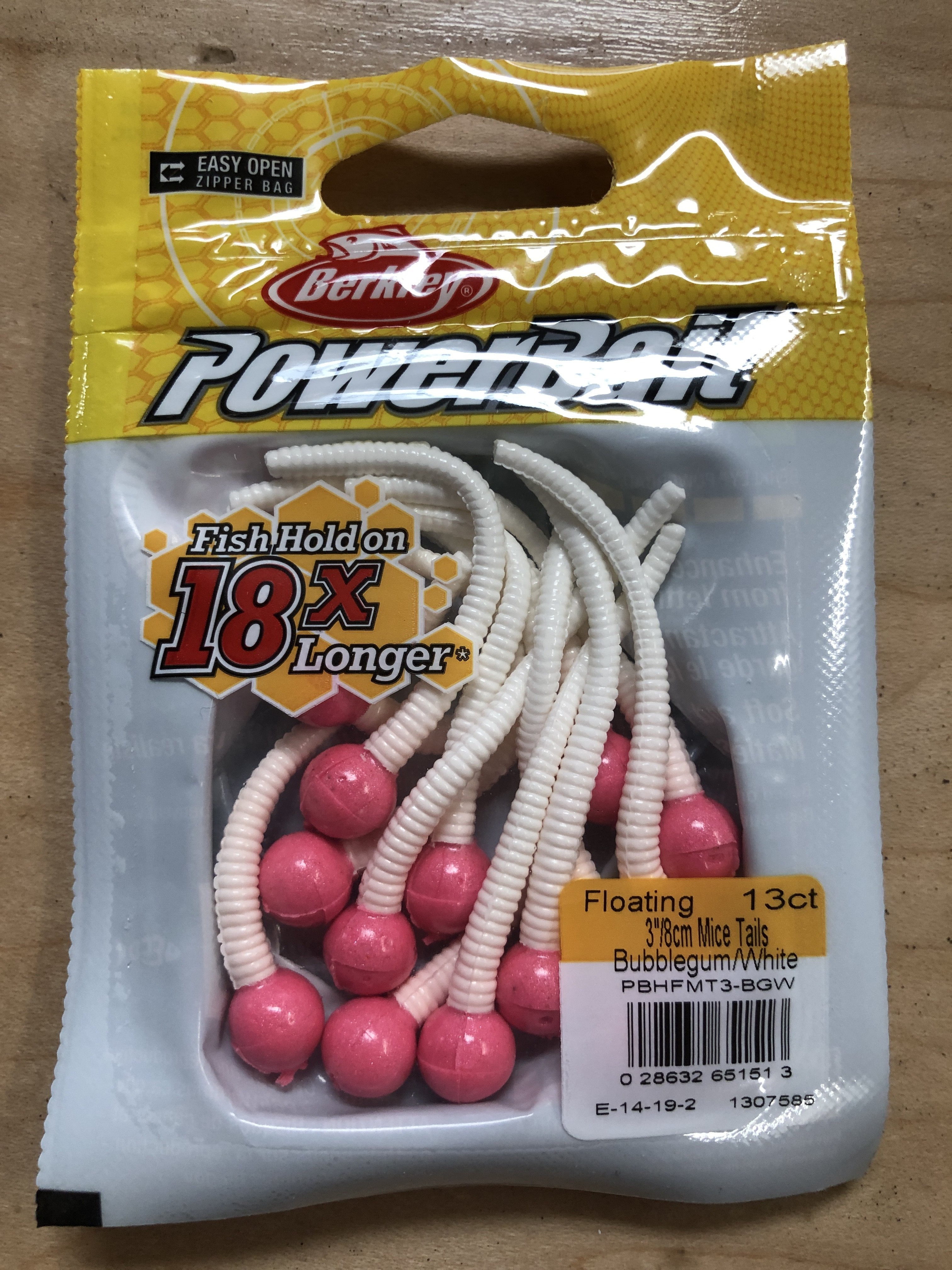 Berkley PowerBait Floating Mice Tails - Fluorescent Red/Natural - 3in