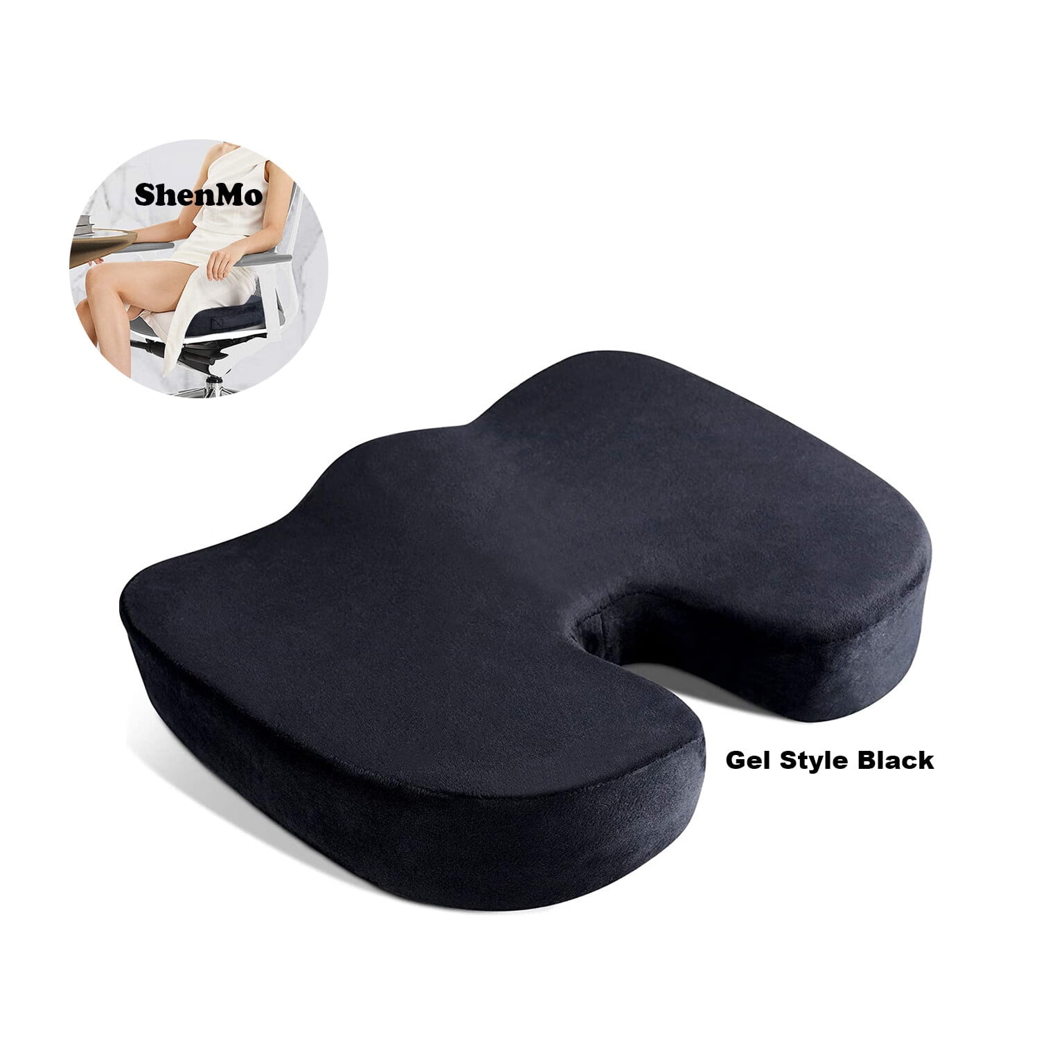 ShenMo Seat Cushion for Office Chair Cushion for Desk Chair Car Memory Foam Seat Cushion for Pressure Relief Chair Wheelchair Tailbone Pain Relief