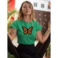 thumbnail image 2 of Monarch Butterfly Art T-Shirt Women -Image by Shutterstock, Female Large, 2 of 4