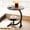 table/2-layer - black, variant on C Shaped Side Table with 2-Tier Faux Marble Top, White End Table for Sofa Bed, Living Room