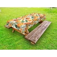 thumbnail image 1 of Rose Outdoor Tablecloth, Old Style Rose Bouqet with Vivid Season Colors Lift Spirit Symbol Artsy Work, Decorative Washable Fabric Picnic Table Cloth, 58 X 84 Inches,Cream Orange Green, by Ambesonne, 1 of 2