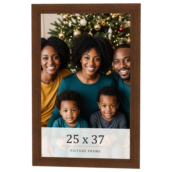 25x37 Brown Real Wood Picture Frame Width 1.25 inches | Interior Frame Depth 0.5 inches | Galvin