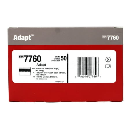 Hollister Adapt Adhesive Remover Wipes, 7760, 50 Count - 6 Pack