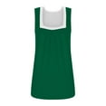 thumbnail image 4 of Homenesgenics Tank Tops for Women Plus Size Women's Pinted Sleeveless T-Shirt Loose Tops Green XXXXL, 4 of 5