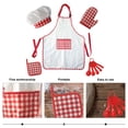 thumbnail image 2 of Grilling Apron Toys for Girls Kids Cooking Food Service Aprons Bbq Mittens Toddler Child, 2 of 6