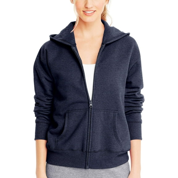 Hanes EcoSmart Women's Full-Zip Fleece Hoodie