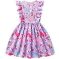 thumbnail image 2 of Toddler Girls Dresses Casual Dinosaur Flutter Sleeve Dress 18-24M, 2 of 5