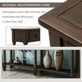 thumbnail image 6 of 58" Vintage Console Table, Solid Wood Sofa Table with 2 Storage Drawers and Open Bottom Shelf, Narrow Side Table for Living Room, Kitchen, Hallway, Entryway, Espresso, 6 of 9