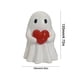 thumbnail image 3 of Uuiauoio Halloween Cute Ghost Figurine with Red Heart– Resin Statue, Romantic Shelf & Desk Decor, Halloween or Valentine’s Day Gift for Home, Office, and Friends, 3 of 4