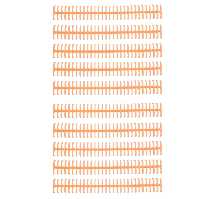 Binding Spines, Binding Coils 30 Holes Manual Bound Wear Resistant For Student For Loose Leaf Orange