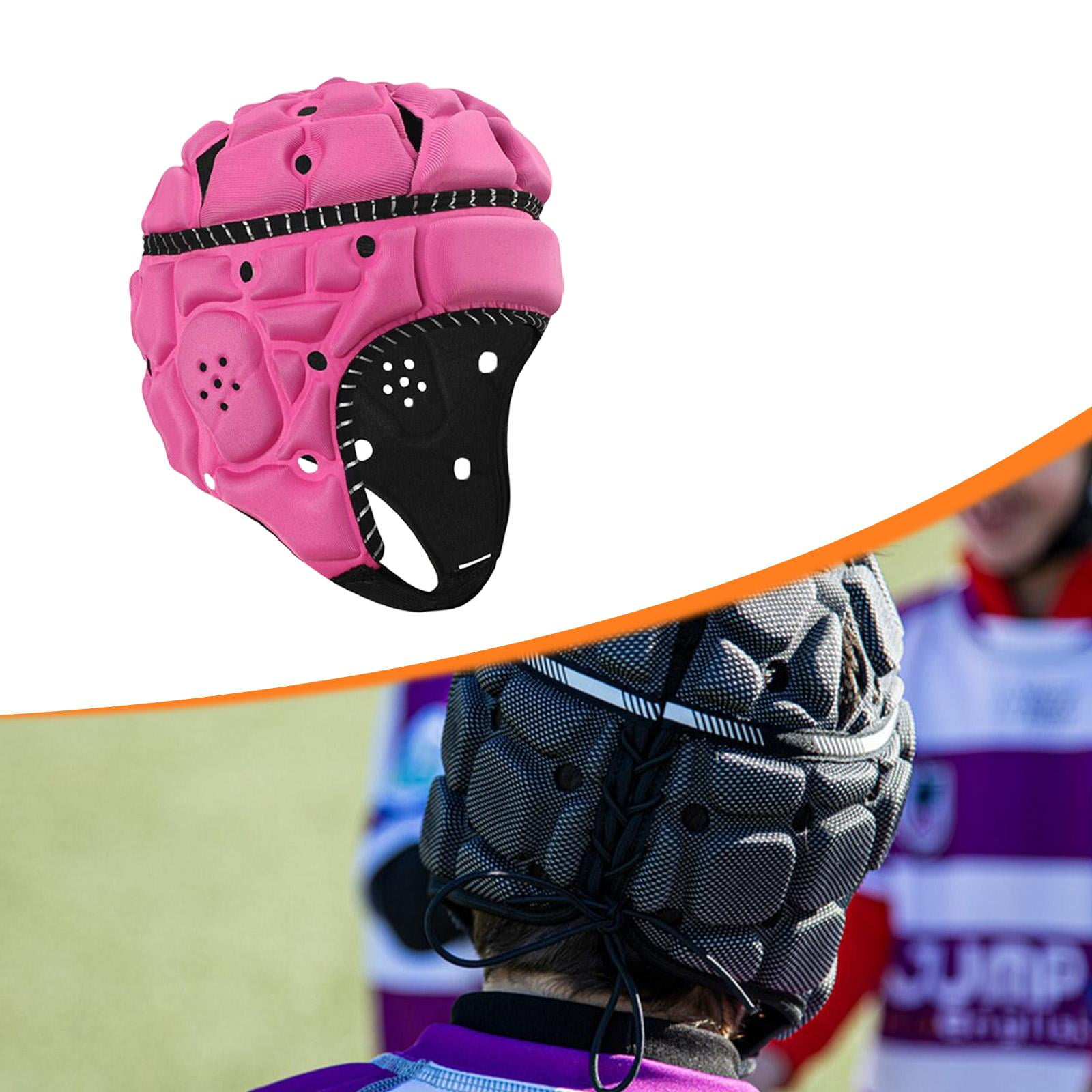 Kids Rugby Helmet Soft Padding Adjustable Polyester Shell for Boys Girls Teen Outdoor Sports