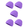 thumbnail image 1 of Guardurnaity Sombreros para mujer Sombreros de color sólido Accesorio de ropa Cubierta para el cabello Gorros flexibles Gorro de punto unisex para al Violeta 5piezas Guardurnaity CBP225360, 1 of 5
