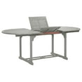 thumbnail image 6 of vidaXL Patio Table Gray 78.7"x39.4"x29.5" Solid Acacia Wood, 6 of 7