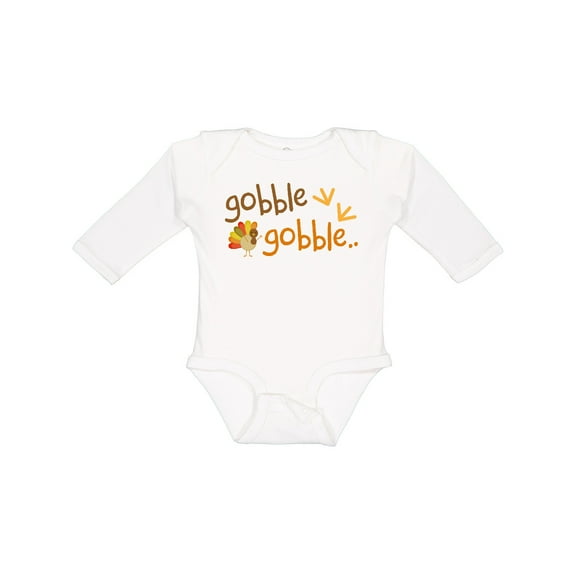 Inktastic Gobble Gobble Thanksgiving Boys or Girls Long Sleeve Baby Bodysuit