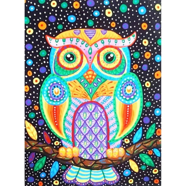 Diamante Pintura (DE4757) Resina Redondo Colorido Pájaro Rhinestone Punto de Cruz Mosaico 30x40cm Hugtrwg Para estrenar