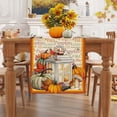 thumbnail image 2 of Linen Fall Table Runner 36 Inches Long - Farmhouse Leaves Pumpkin Table Decor for Autumn Thanksgiving Home Kitchen Dining Room Decorations, 2 of 6