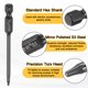 thumbnail image 5 of Uxcell 10pcs Punta de Destornillador Torx T6 1/4" Hex Shank 75mm/3" Longitud Acero S3 Magnético a Prueba de Manipulación Cabeza Estrella de 6 Puntos, Negro, 5 of 7