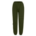 thumbnail image 7 of Girls & Women's Cargo Jogger Pants Fashion Women Casual Solid Elastic Waist Pocket Loose Sweatpants Joggers Pants, 7 of 7