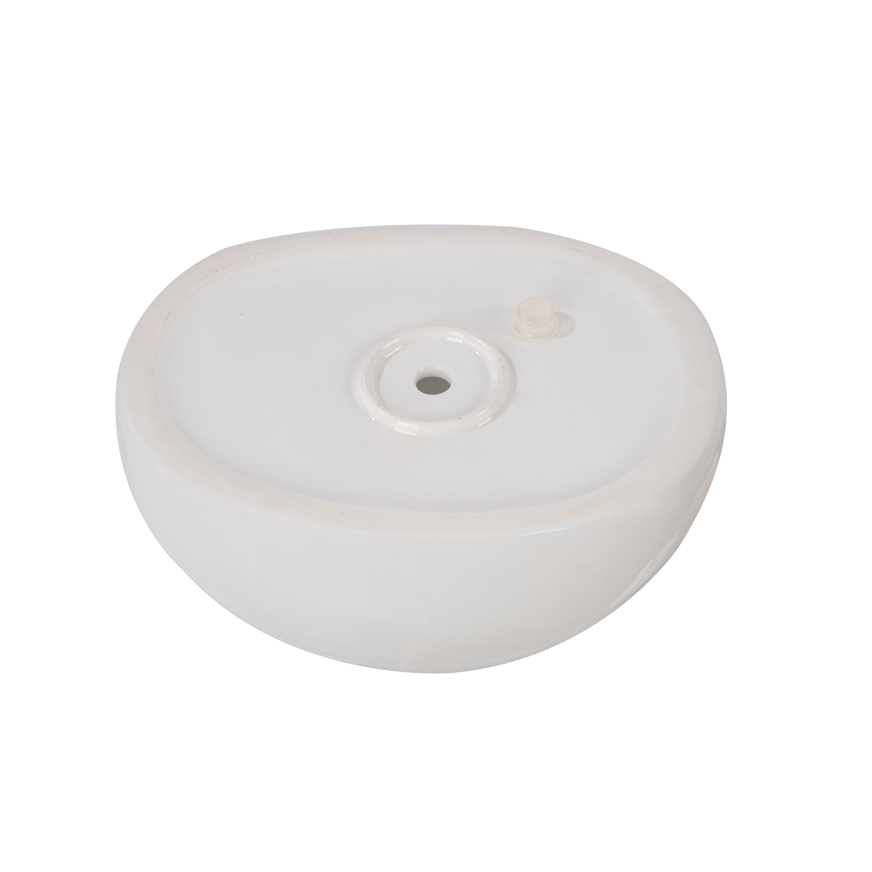 Mainstays 9.3" x 10.2" x 4.3" Round White Ceramic Cowboy Hat Planter