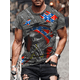 thumbnail image 2 of Camiseta informal con estampado 3D de calavera para hombre, ropa cómoda de Hip Hop, camisetas gráficas, verano 2024, 2 of 4