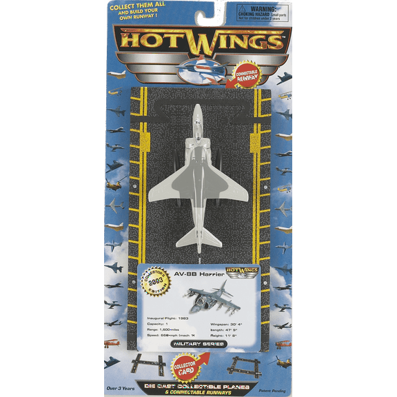 Hot Wings AV-8B Harrier (grey markings) with Connectible Runway