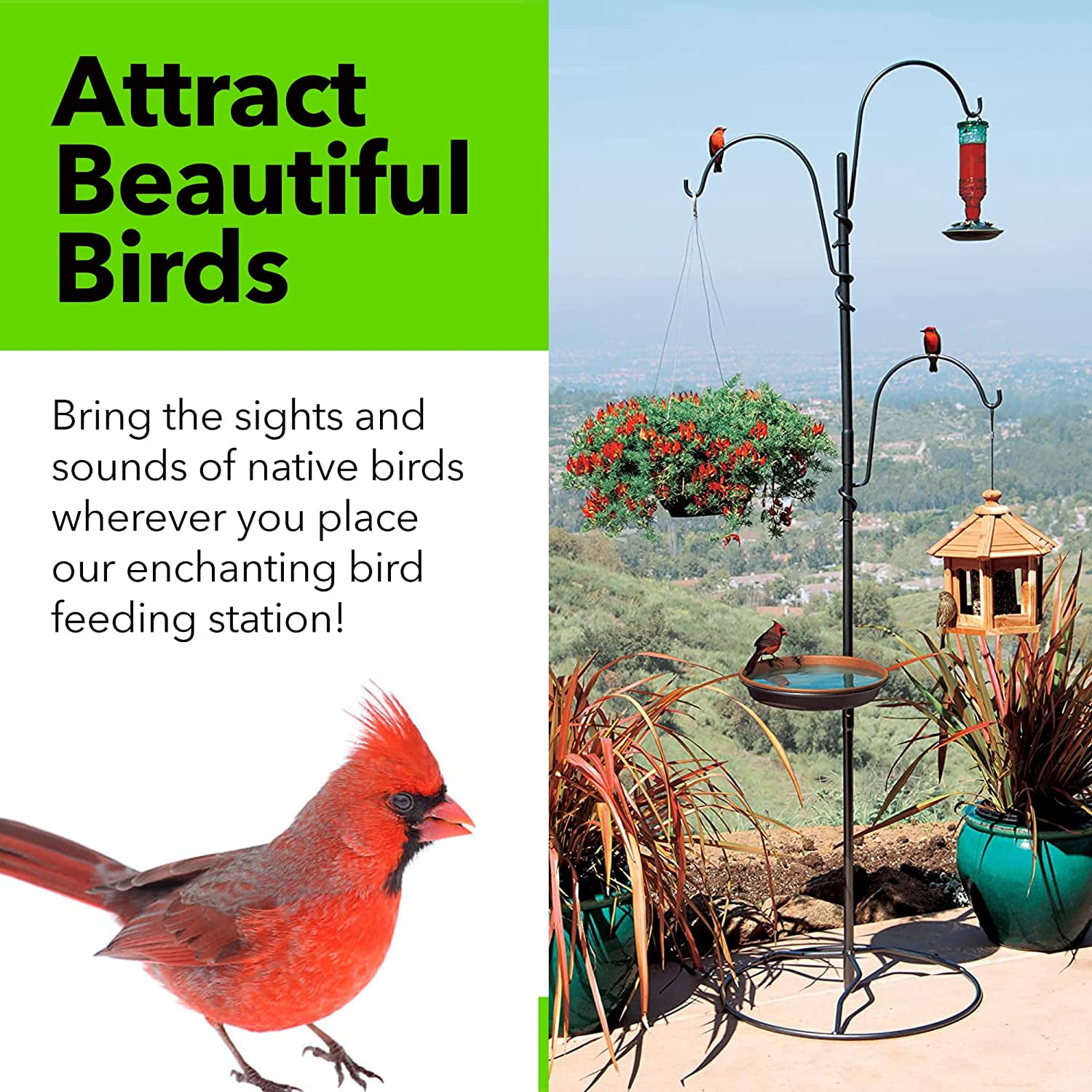 Yard Butler Free Standing Adjustable Yard Tree Bird Center