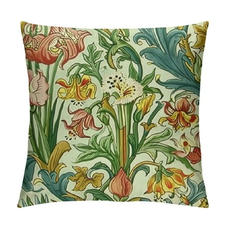 QZHH Golden Lily Throw Pillow Covers Decorate Home Living Room Girls Room,Spring Summer Cottagecore Pillowcase