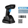 Aibecy Handheld 1D 2D QR Wireless Barcode Scanner Bar Code Reader with USB Cradle Receiver Charging Base 100m Long Transmission Distance for Supermarket Retail Store Warehouse Mobile Payment Computer