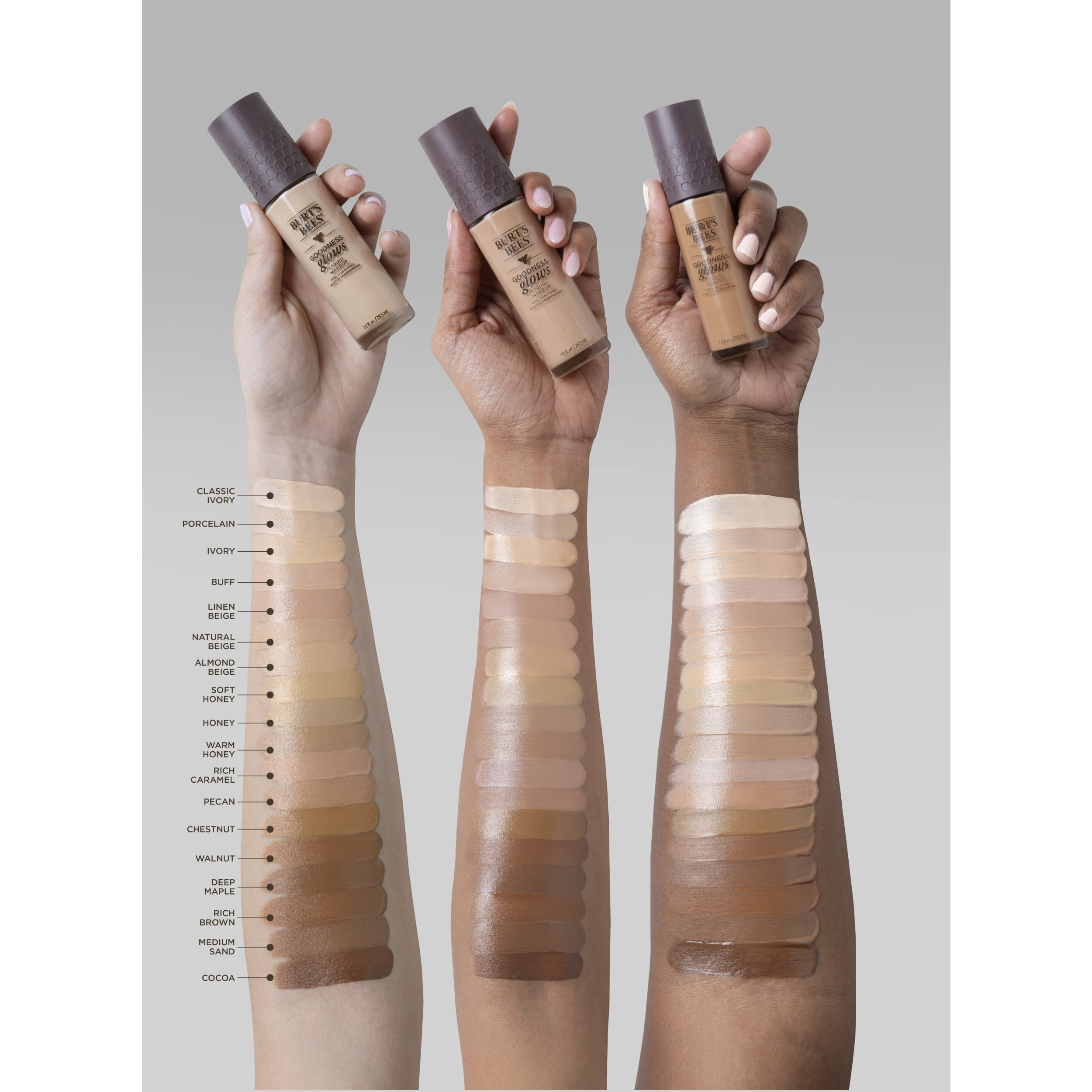 Burts Bees Goodness Glows Liquid Foundation, Ivory, 1.0 oz