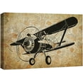 thumbnail image 3 of PixonSign Canvas Print Wall Art Vintage Biplane & Propeller on Brown Background Transportation Airplanes Illustrations Realism Contemporary Aerial Fun Sepia for Living Room, Bedroom, Office - 16"x24", 3 of 5