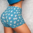 thumbnail image 2 of KLL Healthy And Ill White Teeth Pattern Workout Shorts for Women Scrunch Short Gym Yoga Running Sport Active Exercise Fitness Shorts, 2 of 5