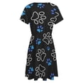 thumbnail image 5 of Dog Paw Print Sundress Short Sleeve Dress Summer Women Clothes Dress for Women Dresses, 5 of 7