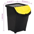 thumbnail image 1 of vidaXL Poubelles Empilables avec Couvercles 3 Pcs Noir PP 120 L, 1 of 5