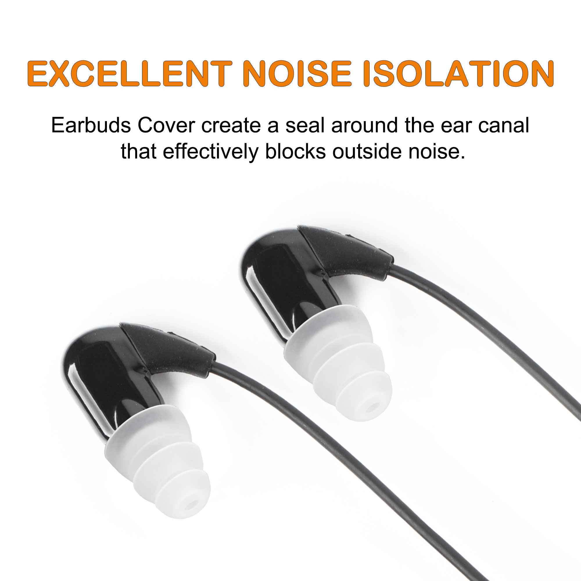 Unique Bargains 10pcs Replacement Earbuds Tips Silicone Earpads Fit 5mm In-Ear Headphones