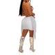 thumbnail image 4 of VISgogo Falda corta hueca lateral para mujer, falda de media cadera de cintura alta de Color sólido de estilo informal de verano para mujer VISgogo moda, 4 of 7