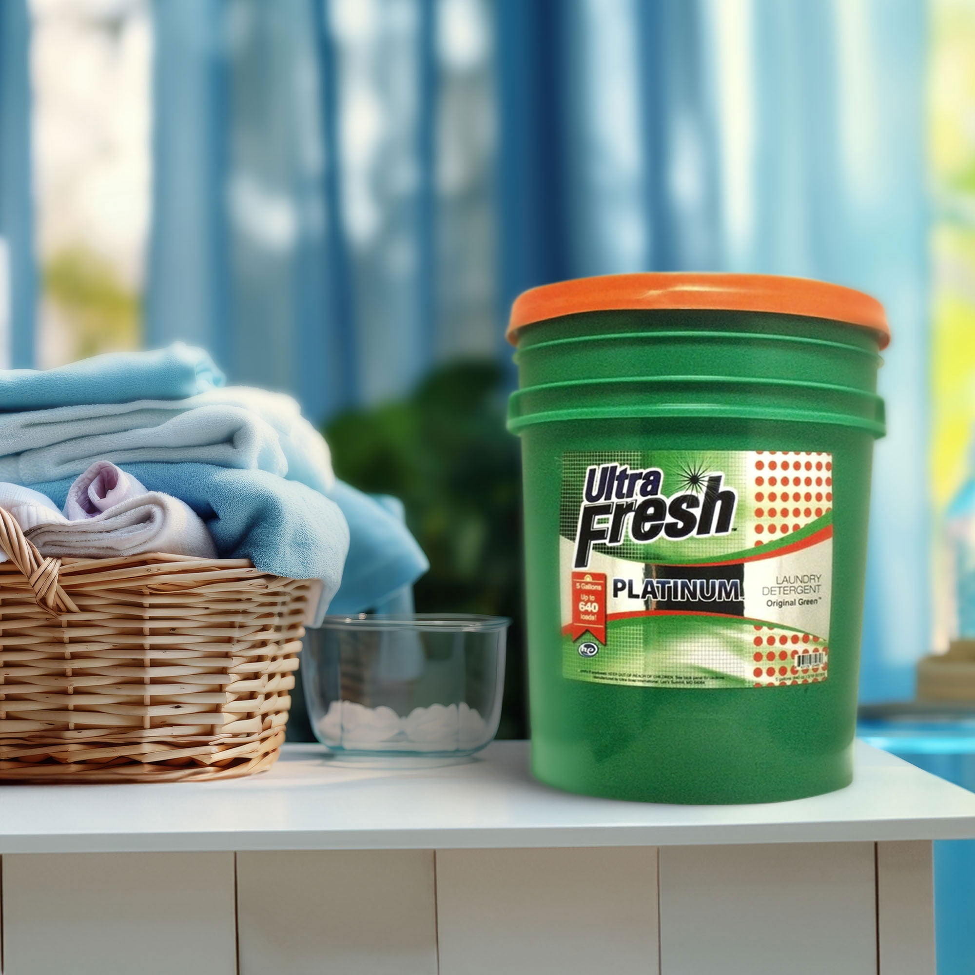 Ultra Fresh 3X Platinum Laundry Detergent Liquid, Original Green (2 Pack)